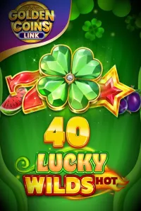 40 lucky wilds hot golden coins link slot logo